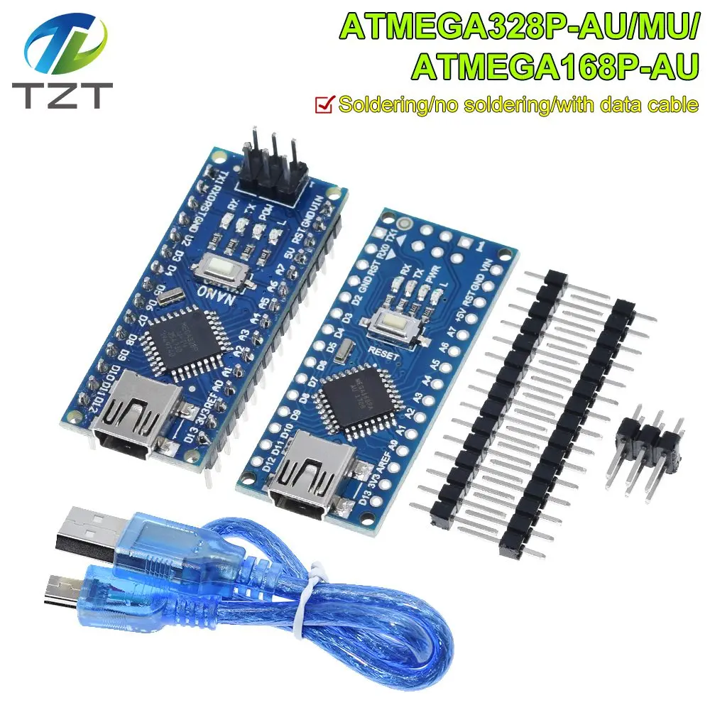 Mini USB с Загрузчиком, совместимым с контроллером Arduino Nano 3,0, CH340, USB драйвер 16 МГц, Nano v3.0, ATMEGA328P