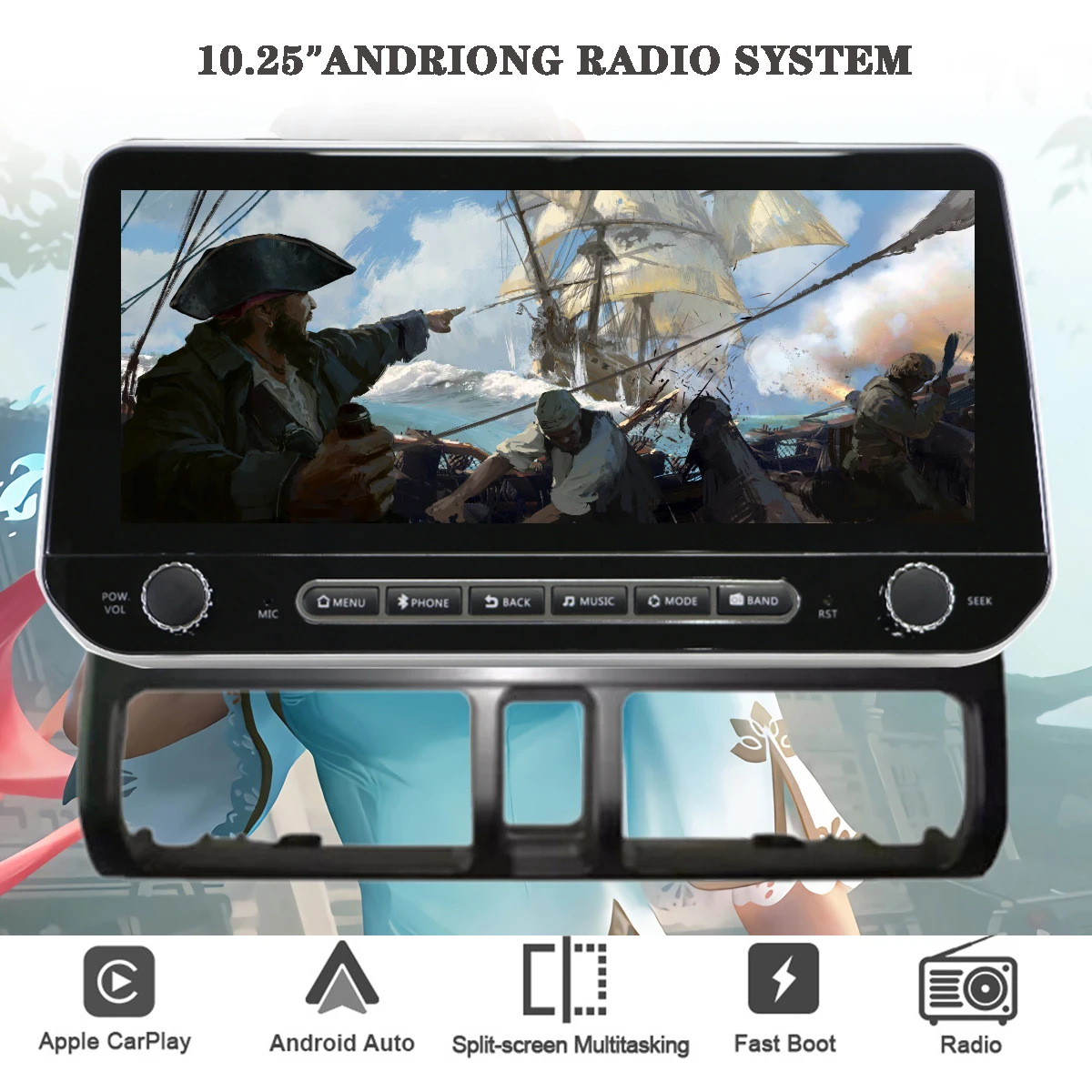 Автомобильный радиоплеер 8G + 128G 4G LTE CarPlay Android 11 для Honda CRV 2 2001 2002 2003 2004 2005 2006 GPS no 2din 2 din Dvd Casstter