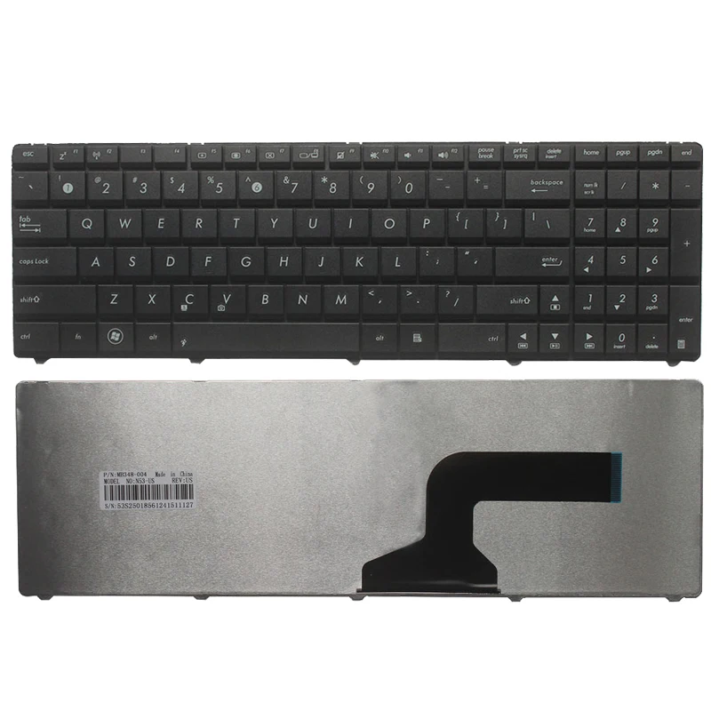 Клавиатура для ноутбука ASUS R704 R704A R704VB R704VC R704VD N71 N71J N71 G51 G51J G60 G60J G60V UX50 UX50V U50A, черная, английская
