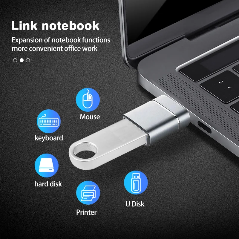 Фото Переходник с USB 3,0 Type C OTG, переходник с USB C «папа» на USB «мама» для Macbook, Xiaomi, Samsung, Huawei, USBC, OTG разъем №4