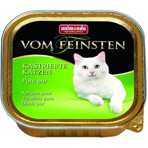 Консервы ANIMONDA VOM FEINSTEN FUR KASTRIERTE KATZEN PUTE PUR для кастрированных/стерилизованных кошек с индейкой 100 гр 32 шт