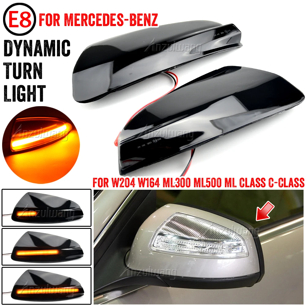Индикатор динамического бокового зеркала для Mercedes Benz C Class W204 S204 2007-2014 Viano Vito Bus W639, 2 шт.