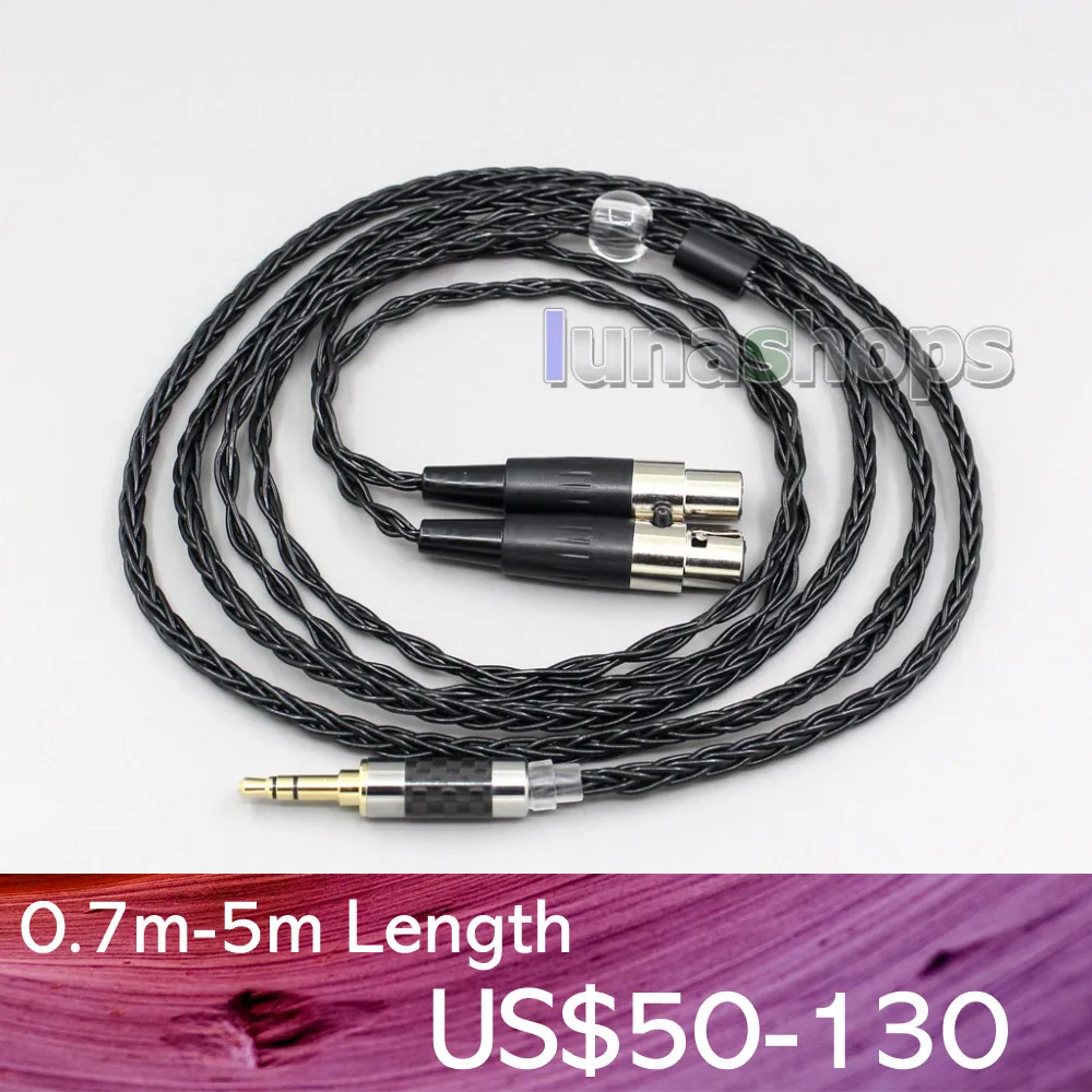 LN006444 4,4 мм XLR 8 Core OCC серебристый смешанный кабель для наушников HEDD трансформатор движения воздуха HEDDphone ONE