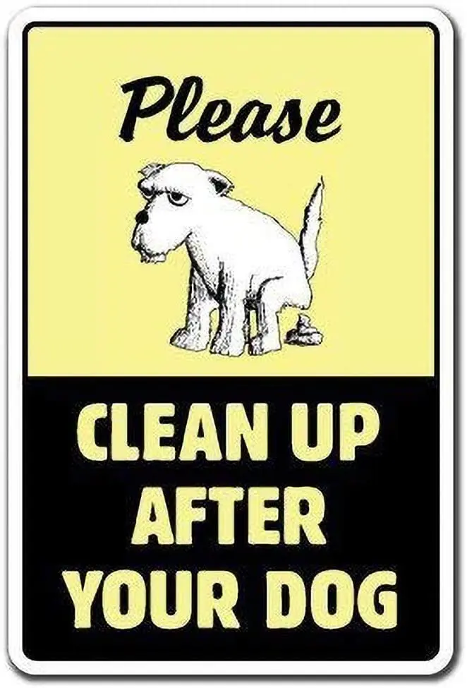 Limpiar de Квина из мультфильма «su perro mascota грех caca recoger в интернет-магазине la basura lata pared картель де металл Ретро Цифровая управление системой во вр...