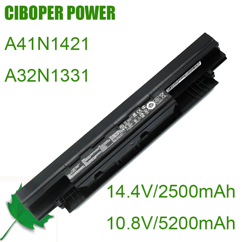 CP аккумулятор для ноутбука A41N1421 A32N1331 2500/5200 мАч для P2530U/UA P2520L P2520LJ/SA P2430U/UJ P2440U PU450C PU451E PU451LA PU451J