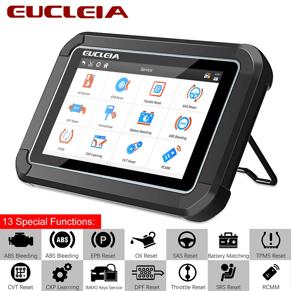 EUCLEIA S7C OBD2 сканер диагностический инструмент EPB CVT обслуживание масла Сброс полной системы считыватель кодов автомобиля программирующий инс...