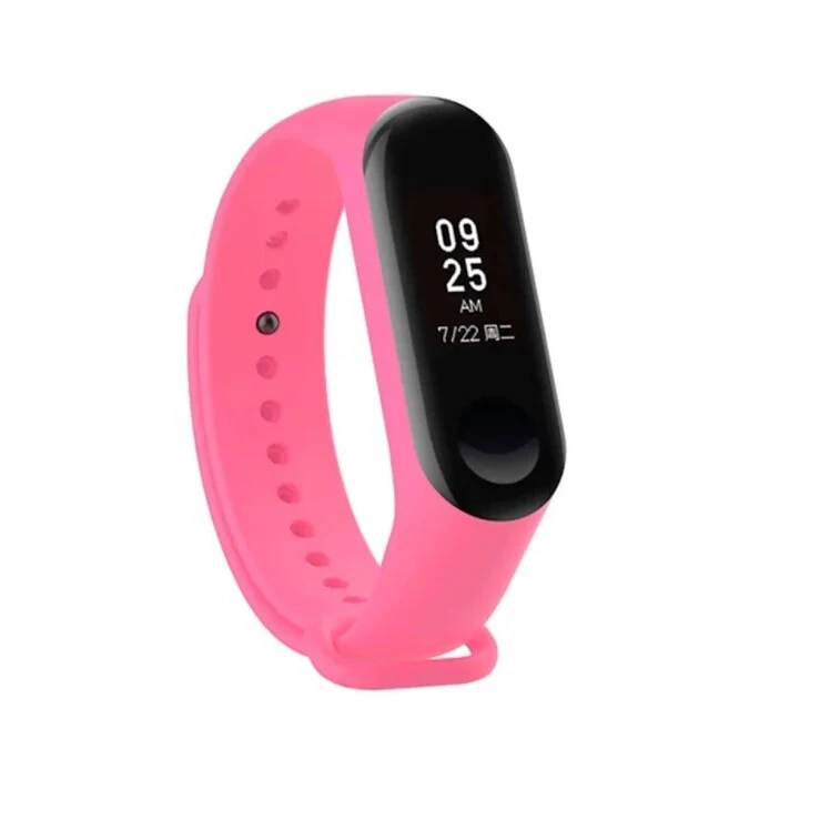 Ремешок силиконовый MiJobs для Xiaomi Mi Band 3/4, розовый