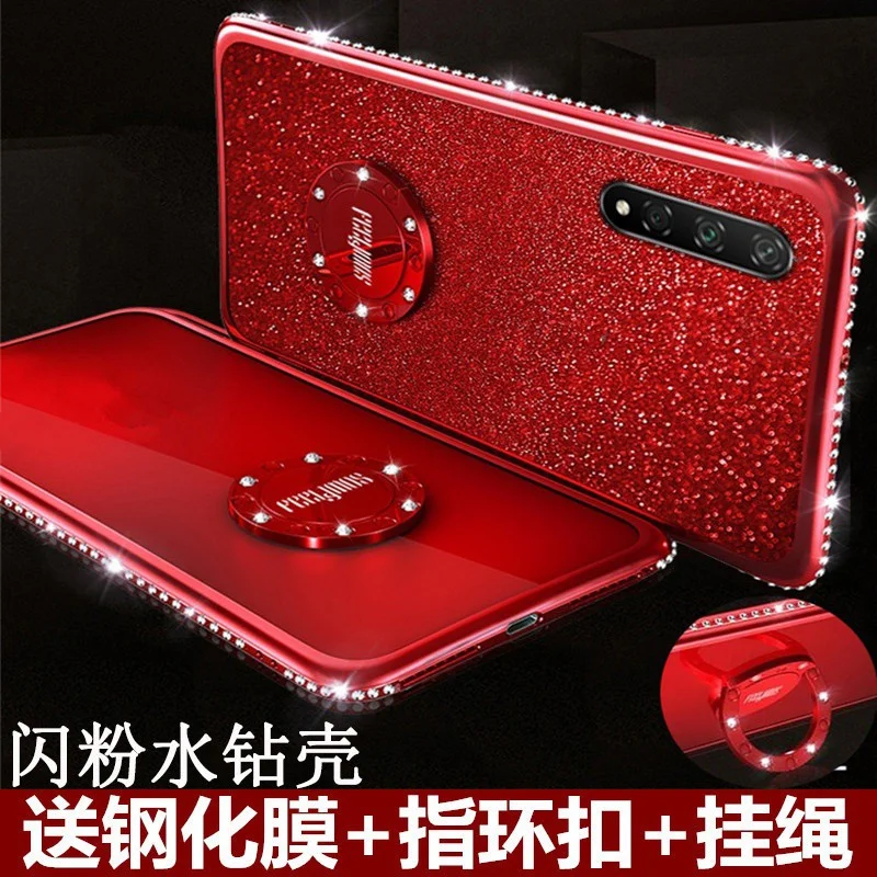 Фото Мягкий чехол силиконовый чехол Aksen Berlian I mi tasi + кольцевой держатель для red mi 9t / mi 9t 4g №2