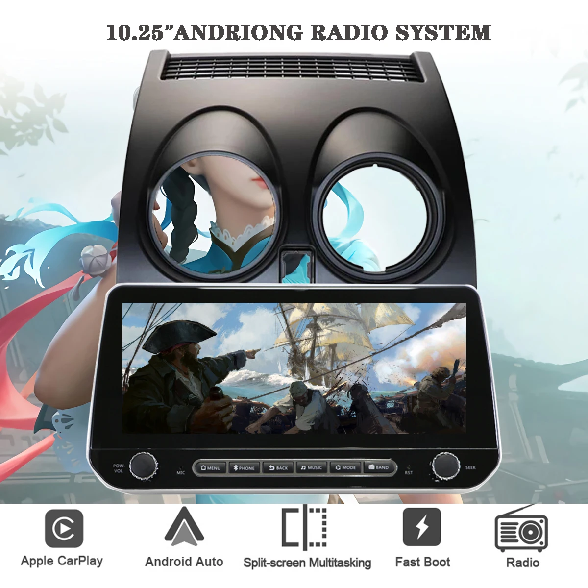 Автомобильный радиоприемник Android 14, мультимедийный видеоDVD-плеер, GPS Navi Monitor для Nissan Qashqai J10 2006-2013, магнитофон с Carplay BT