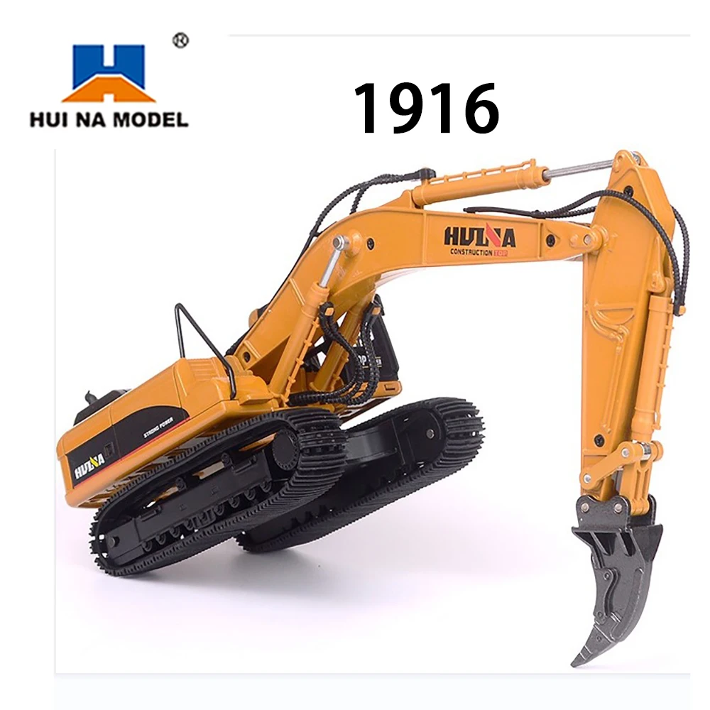 Модель Экскаватора HUINA 1916 1:40 из сплава, игрушечный скарификатор, литой автомобиль, детские игрушки для девочек и мальчиков, домашний декор, г...