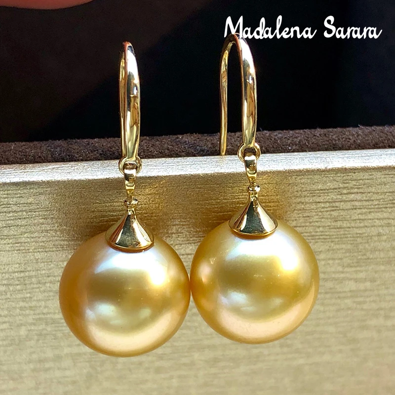 Женские серьги MADALENA SARARA 10-11 Southsea Gold с соленым жемчугом 18 карат, простой стиль на крючках Au750, 100% гарантия (art.: 3920cbed106f8) - 3920cbed106f8