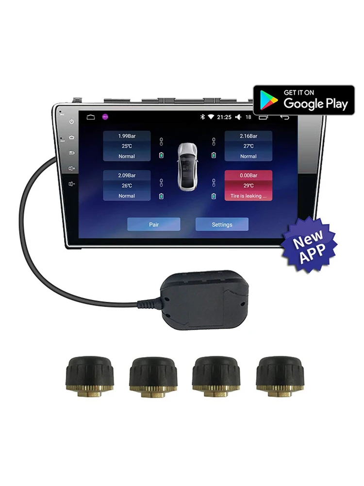 Фото Система контроля давления в шинах с USB и ЖК-дисплеем №2