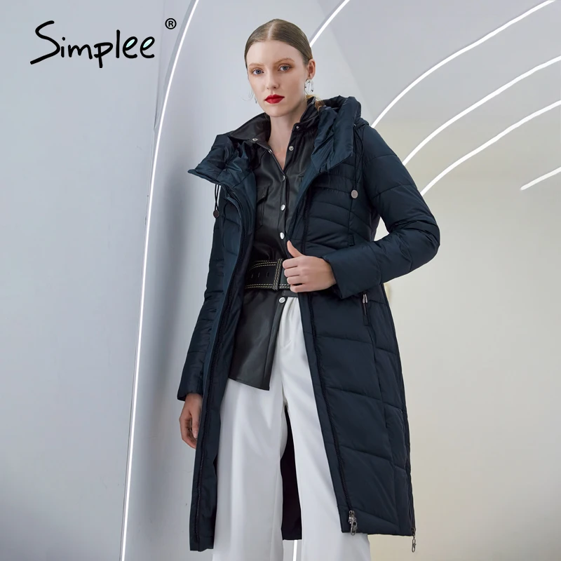 Simplee Теплое повседневное женское пальто, куртка с капюшоном, Элегантный Новый дизайн, парка с бахромой, модная женская зимняя ветрозащитная ...