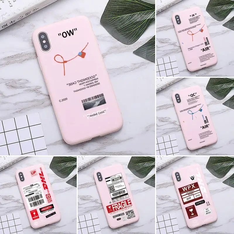 Хит продаж, спортивный бренд, DHL express, чехол для телефона iPhone 11 Pro Max X XR XS 8 7 6s Plus, матовые, яркие, розовые, силиконовые чехлы