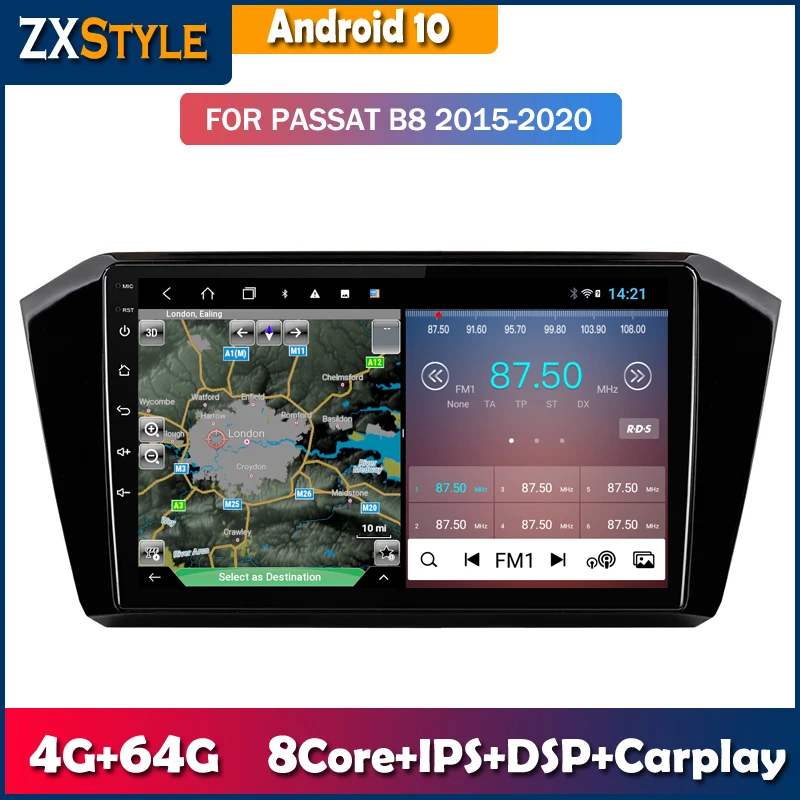 2 Din Android 10 для Volkswagen Passat B8 Magotan 2015 - 2020 автомобильное радио GPS навигация мультимедийный плеер