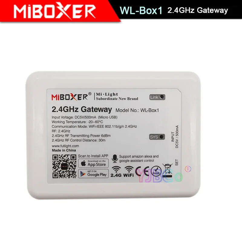 Miboxer WL-IBOX1 2,4G концентратора RF пульт дистанционного управления Wi-Fi; С RGB светильник Беспроводной управление для mi светильник Светодиодные лам...