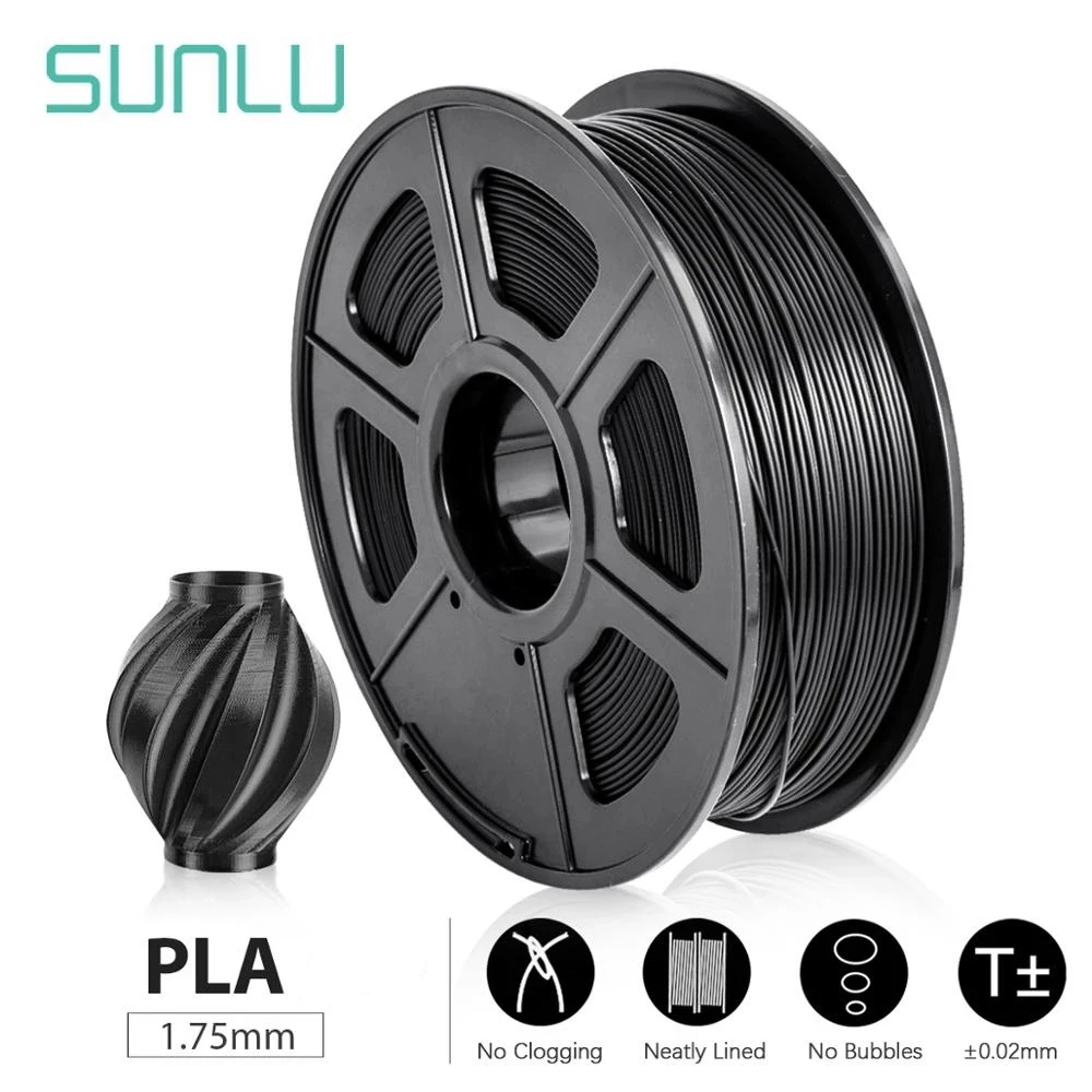 Нить PLA SUNLU для 3D-принтера, 1,75 мм, 2,2 фунтов, 1 кг