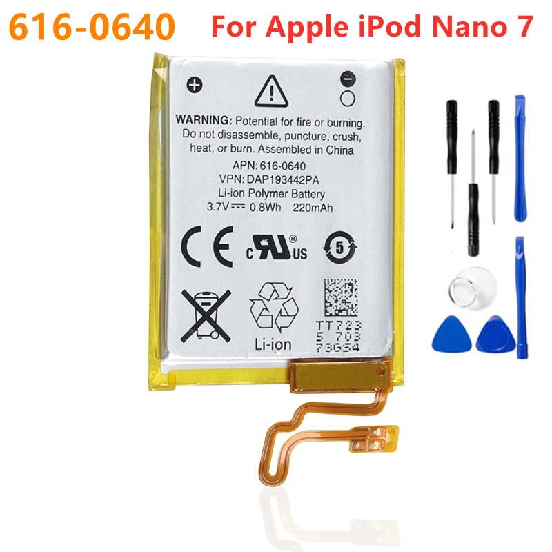 616-0639 616-0640 оригинальный сменный аккумулятор для Apple iPod Nano 7 7-го поколения батареи A1446 MP3 MP4 аккумулятор MB903LL/A + Инструменты