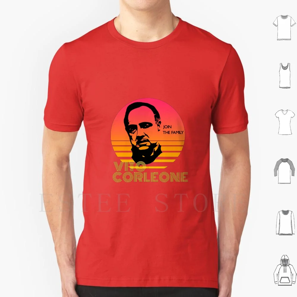 Vito Corleone Ретро Футболка Мужская Хлопок 6xl Vito Corleone El Padrino Vito Corleone Крестный отец Пирино Ретро 80-е
