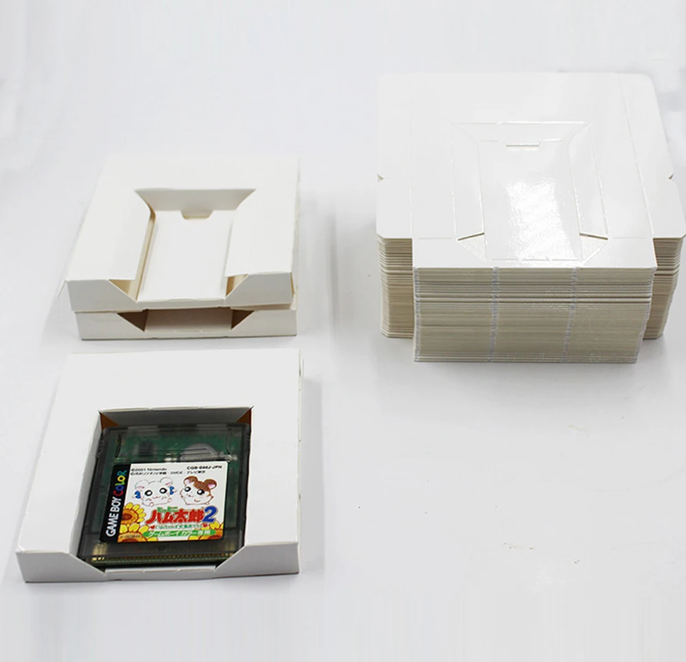30 шт. новая упаковочная коробка, коробка для Gameboy, цветной внутренний вставный лоток JP EU для игровой консоли GB GBC, упаковка для карточек игрового плеера