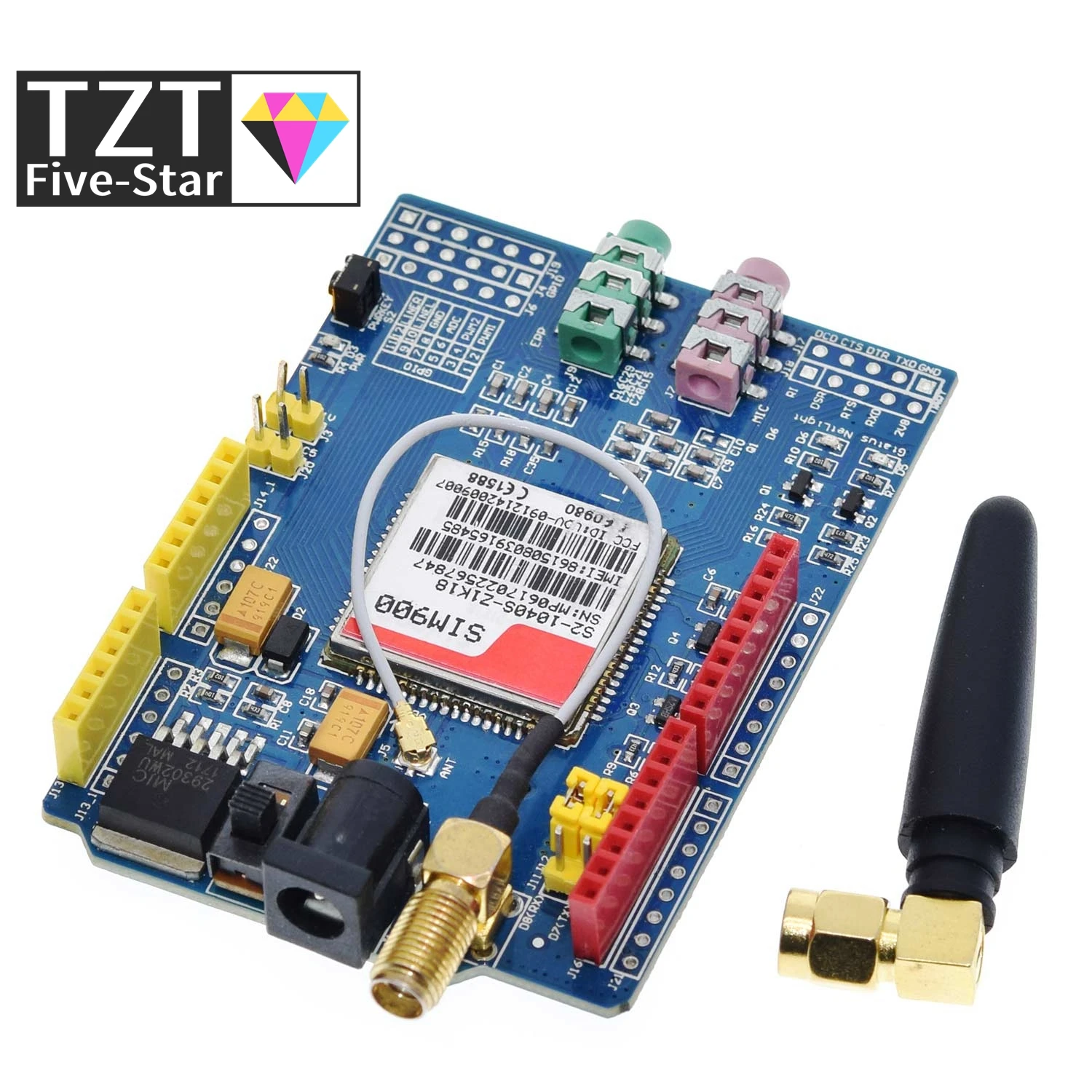 Макетная плата SIM900 850/900/1800/1900 МГц GPRS/GSM, комплект модуля для Arduino