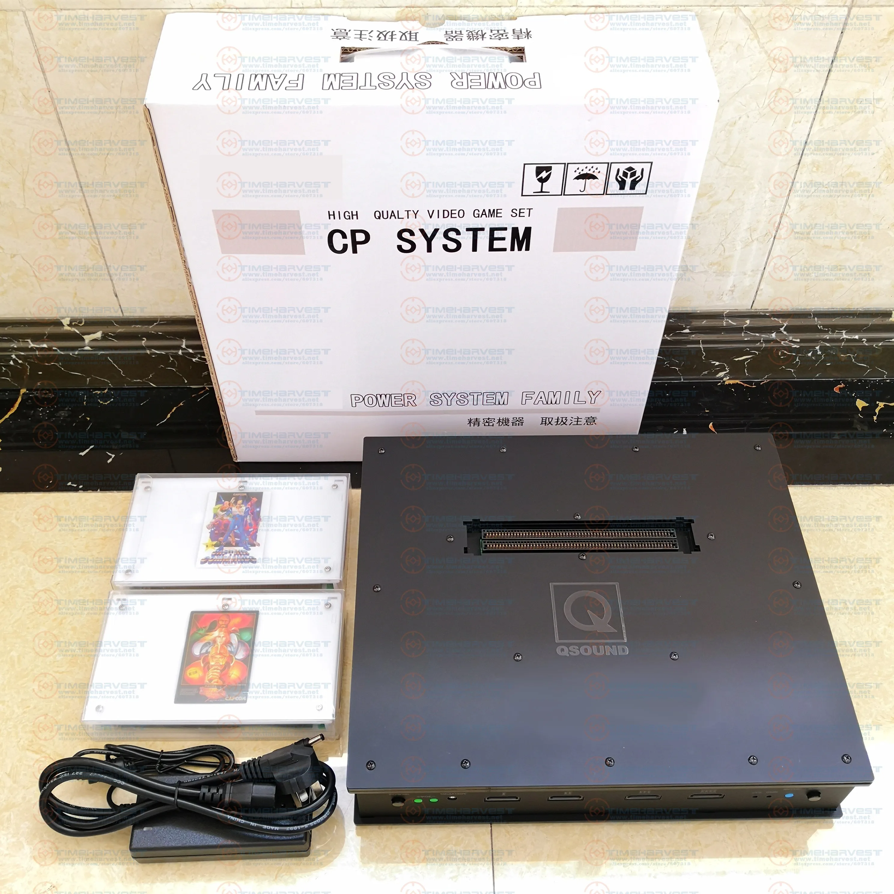 Материнская плата CPSF CBOX JAMMA CPSFBOX работает с геймпадом Saturn Joypad SS с AV / MD2 RGBS / S-video и 2 игровыми картриджами
