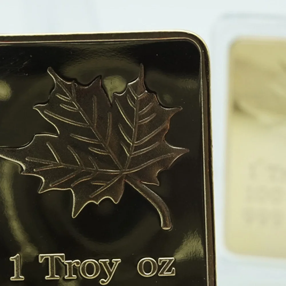 Канада 1 trony OZ 100 мельница 999 позолоченные монеты Канадский кленовый лист фотомонета подарок маркер Прямая поставка