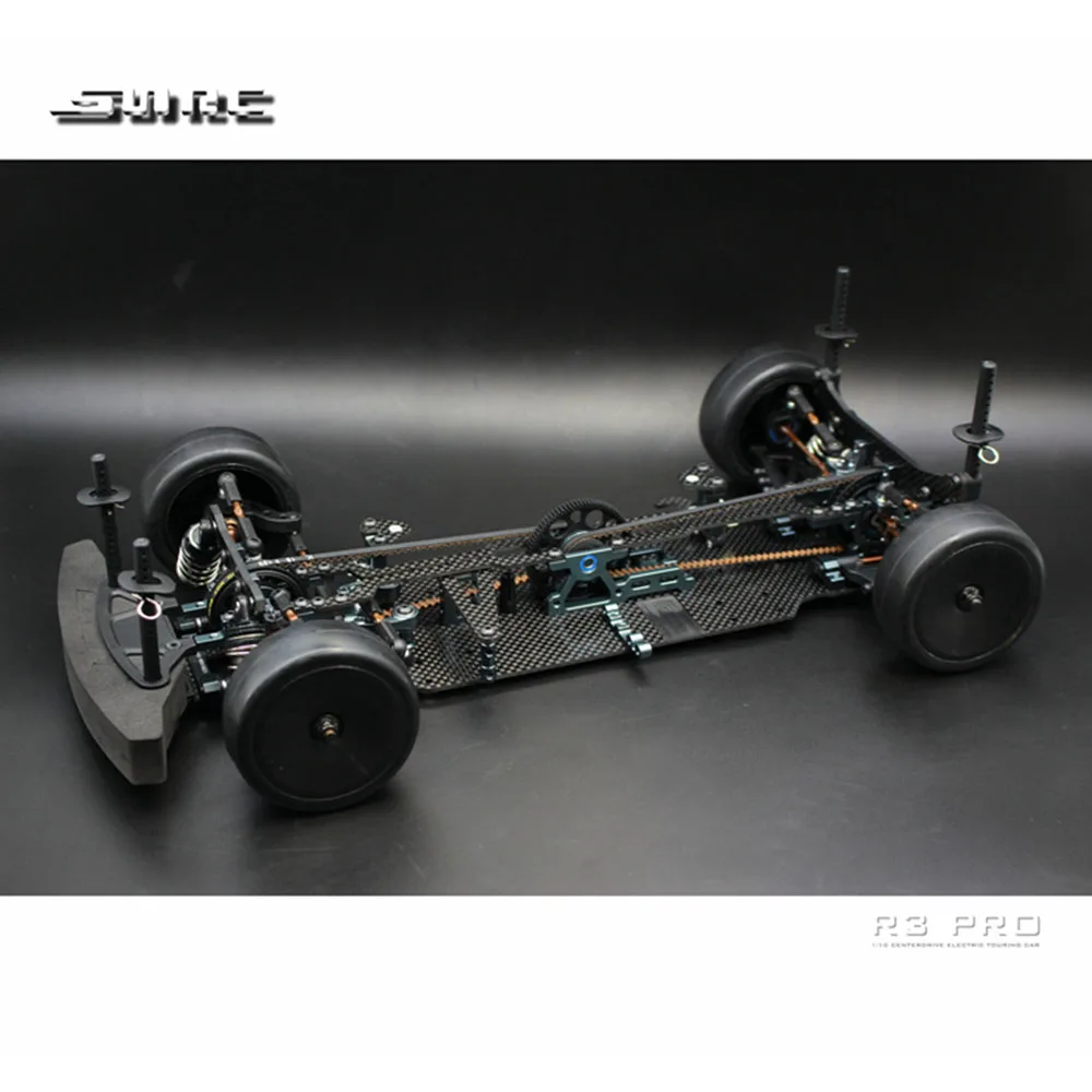 Фото SNRC R3-PRO 1/10 RC электрический пульт дистанционного управления 4WD плоская Беговая модель автомобиля из углеродного волокна пустая рамка ременной привод №2