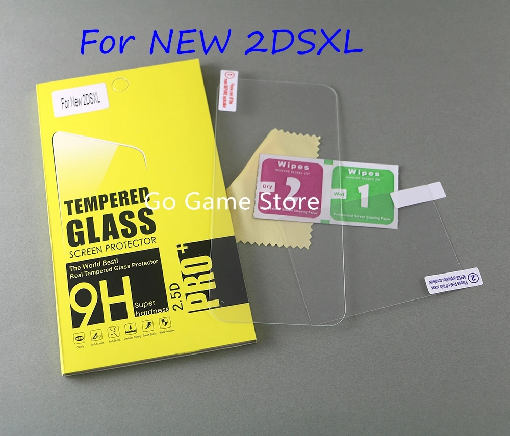 Фото 1 комплект закаленного стекла для Nintendo New 2DS XL LL 2DSXL 2DSLL 2 DS UP + Защитная пленка для экрана игровой консоли №2