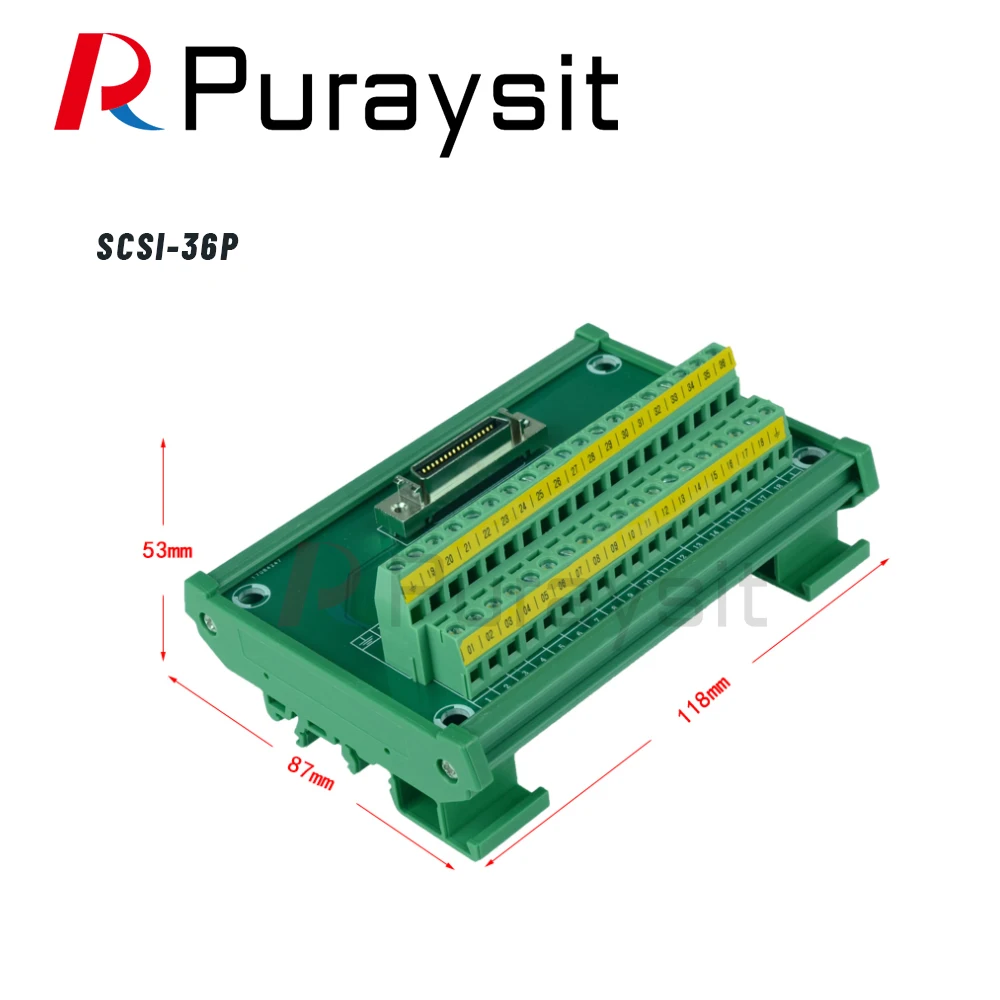 Фото Puraysit SCSI 14P 20P 26P 36P 50P 68P 100P клеммная плата адаптера монтажный модуль реле клеммная колодка разветвитель №5