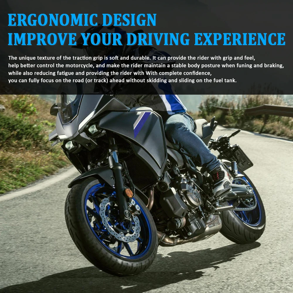 Фото Для YAMAHA TRACER700 трассировщик 700 трассировщик 7 GT 2020 2021 мотоциклетные Нескользящие боковые наклейки на топливный бак водостойкая прокладка рез... №4