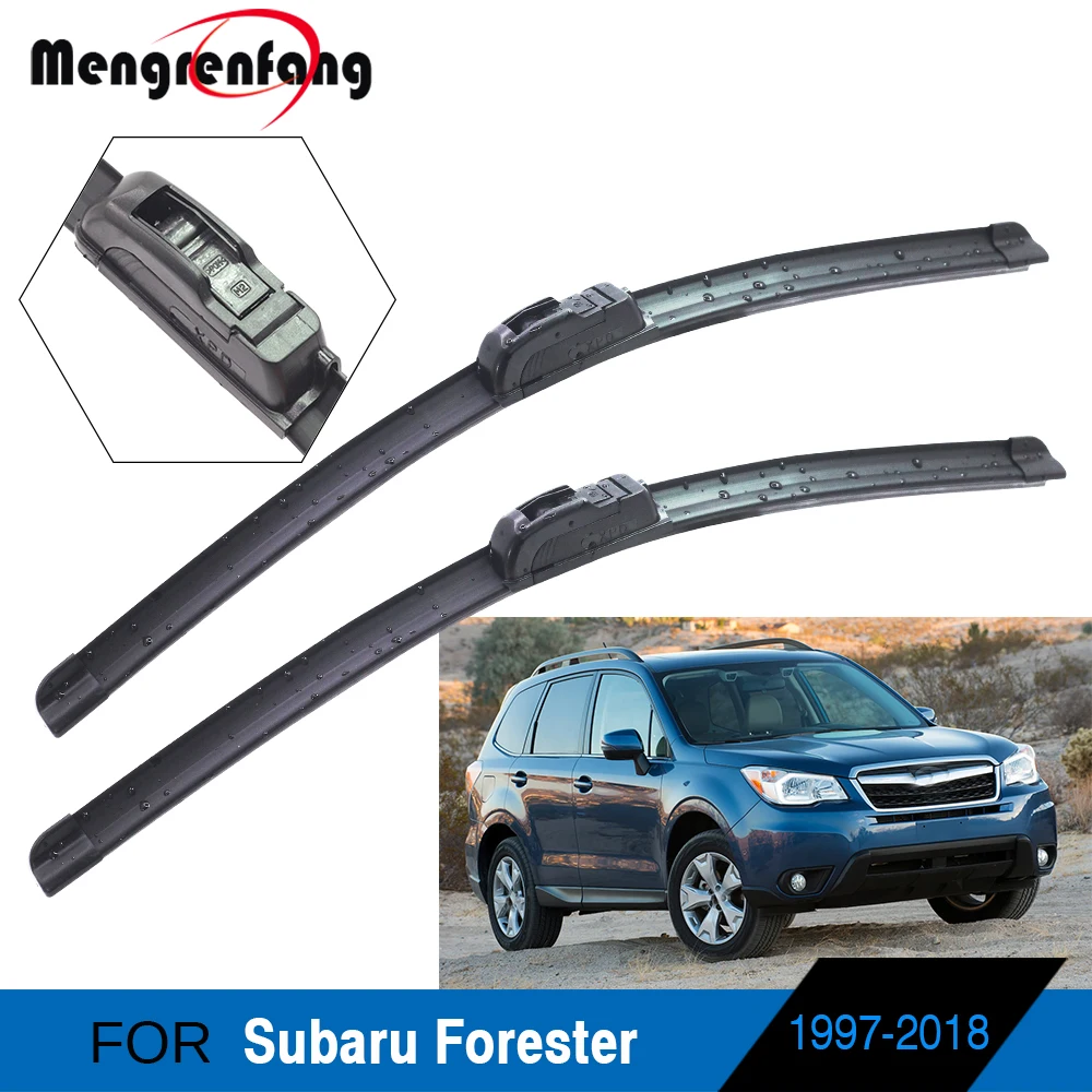 Для Subaru Forester автомобильные щетки стеклоочистителя переднего стекла, мягкие резиновые безрамные рычаги стеклоочистителя J, 1997-2018 гг.
