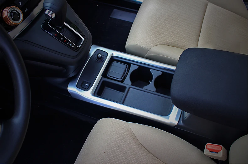 Фото Для 2012 2013 2014 2015 2016 HONDA CRV аксессуары ABS Chrome Автомобильная Передняя консоль держатель для стакана с водой отделка крышка №3