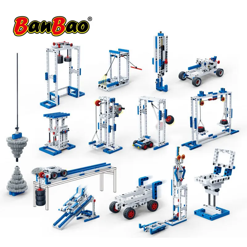 BanBao Force Power изучение науки технический эксперимент снаряжение блоки Обучающие Кирпичи Модель Строительная игрушка Дети 6919