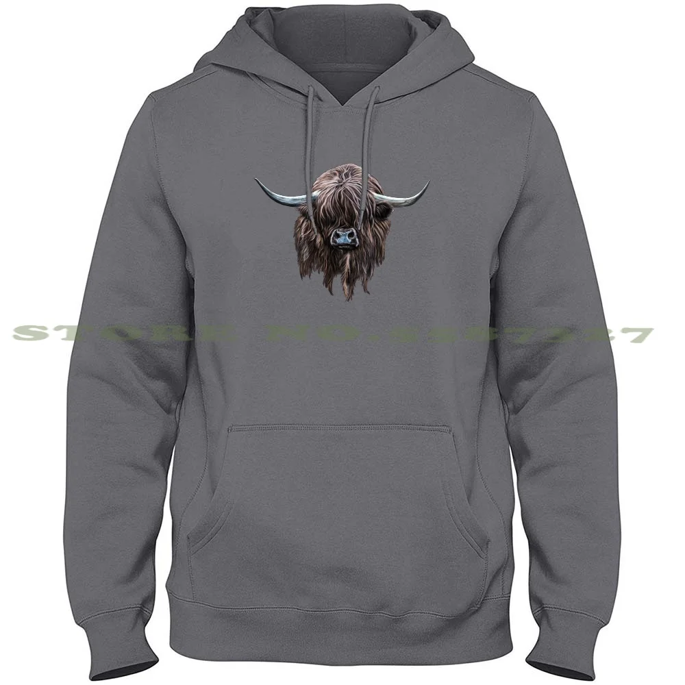 Шотландская толстовка с капюшоном «Heilan coo» из 100% чистого хлопка, футболка Rancher, фермер, милая забавная Толстовка Longhorn Highlander, популярные пушистые рожки Vaca