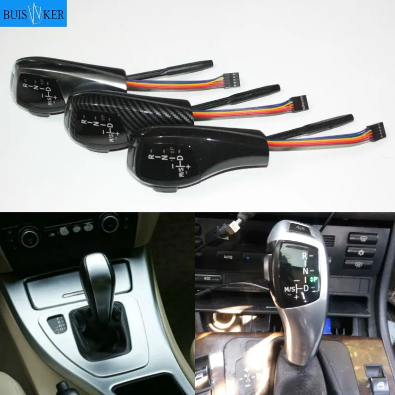 Для BMW X5 2004 2005 2006 E53 Автомобильный светодиодный светильник Шестерни рукоятка рычага переключения передач рычаг переключения передач автоматическая черное углеродное волокно серебристый 53