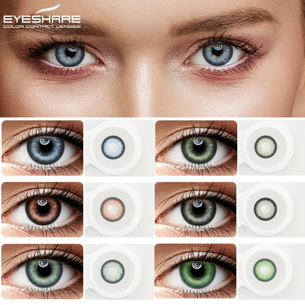 Контактные линзы EYESHARE для глаз, лебедь, 1 пара, цветные контактные линзы ed, цветные косметические цветные контактные линзы для глаз, косметик...