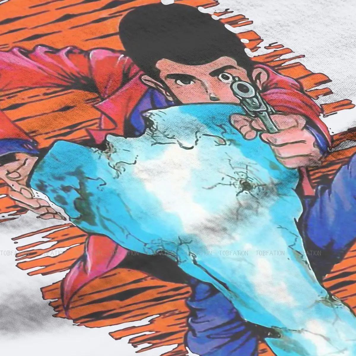 Фото Lupin, третий Daisuke Jigen, футболка для джентльменов и девушек с изображением кражи из аниме, женские топы, графические футболки, женская футболка ... №3