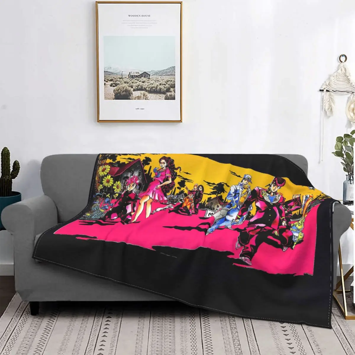 Плюшевое одеяло Higashikata Josuke из кораллового флиса, японское аниме невероятные приключения Джоджо, покрывало для дома и путешествий