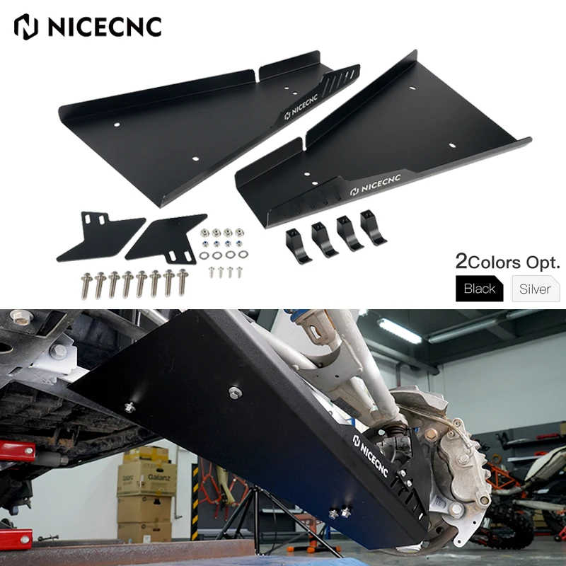 NiceCNC RZR Передняя Нижняя защита A-arm Защитная крышка алюминиевый для POLARIS RZR XP 4 1000 TURBO 2017-2021 RZR TURBO 4 2019-2020