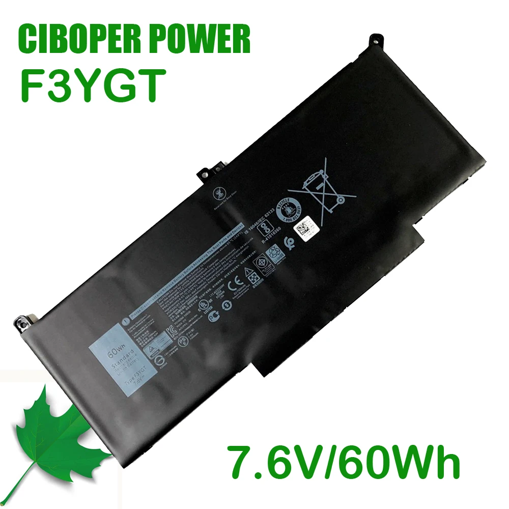CP аккумулятор для ноутбука 2X39G F3YGT 7,6 В 60 Втч для Latitude 12 E7280 E7290 13 E7380 E 739014   Аккумулятор для планшета серии E7480 E7490