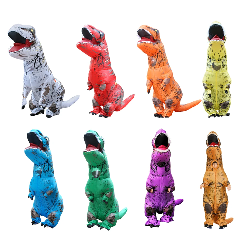 Надувной костюм динозавра T-REX для взрослых, косплей, костюм для вечеринки, костюмы на Хэллоуин для мужчин, женщин, аниме, маскарадный костюм