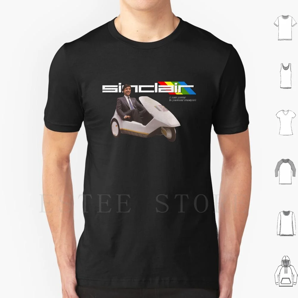 C5-A New Power T Shirt Print Cotton C5 Spectrum Old Skool Technology Computers 1980s Eighties Tech Kitsch Cool Old Fashioned