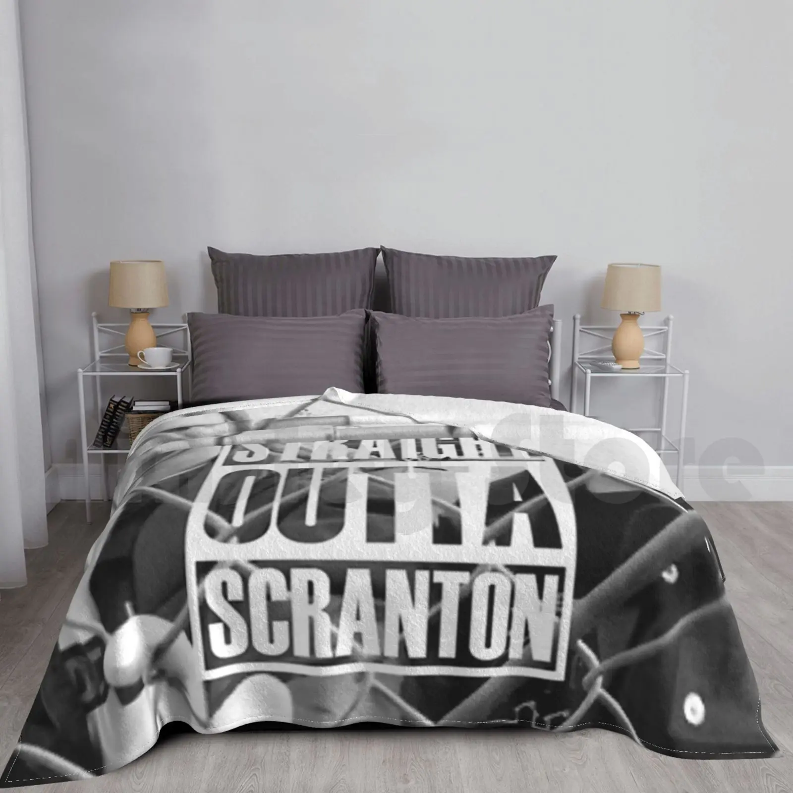 Прямое одеяло Outta Scranton, модное индивидуальное офисное одеяло Dunder Mifflin, обучение первой помощи, Дуайт Шрут Ягнят