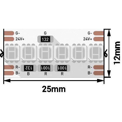 Фото Светодиодная влагозащищенная лента DesignLed 16,4W/m 240LED/m 3838SMD разноцветный 5M 005762 №2