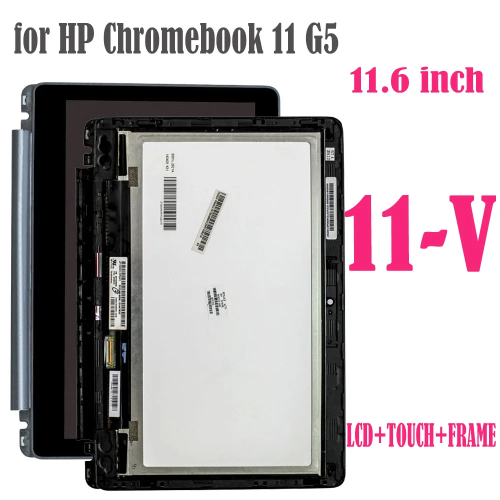 Оригинальный 11,6-дюймовый ЖК-дисплей серии HP Chromebook 11 G5 11-V, сенсорный экран, дигитайзер, панель 11-v011dx, замена ЖК-дисплея