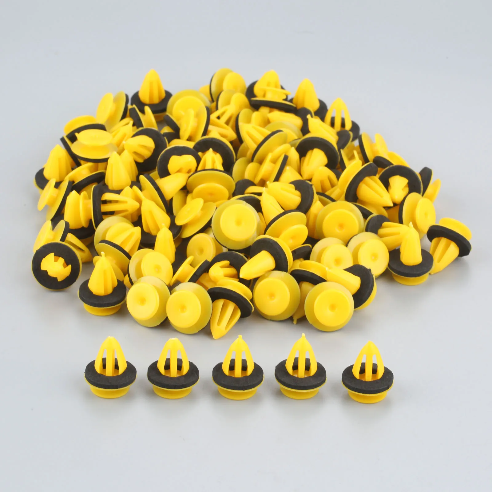 100PCS Auto Door Trim Panels Fastener Clips Plastic Fit For V W Golf Land Rover Land Rover Range Rover Chevrolet 10mm