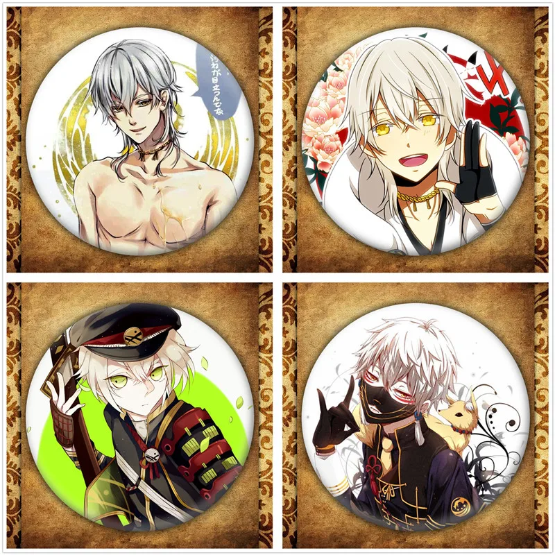 Японская игра-Аниме; Touken Ranbu Online бейдж с дисплеем, модный мультяшный рисунок hotarumaru броши на булавке, ювелирные изделия аксессуары подарок