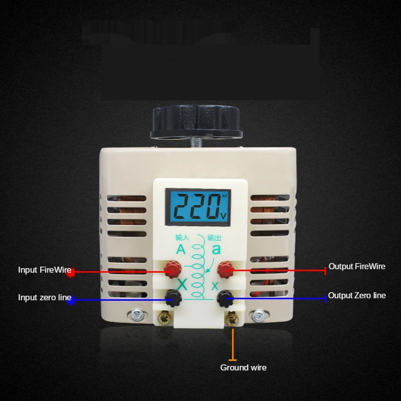 Фото TDGC2-2KVA однофазный Напряжение регулятор Variac Регулируемый Мощность конвертер Напряжение трансформатор 220V 2000W №2