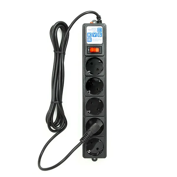 SPG-B-10-BLACK PowerCube Фильтр-удлинитель 3.0м 10А/2,2кВт